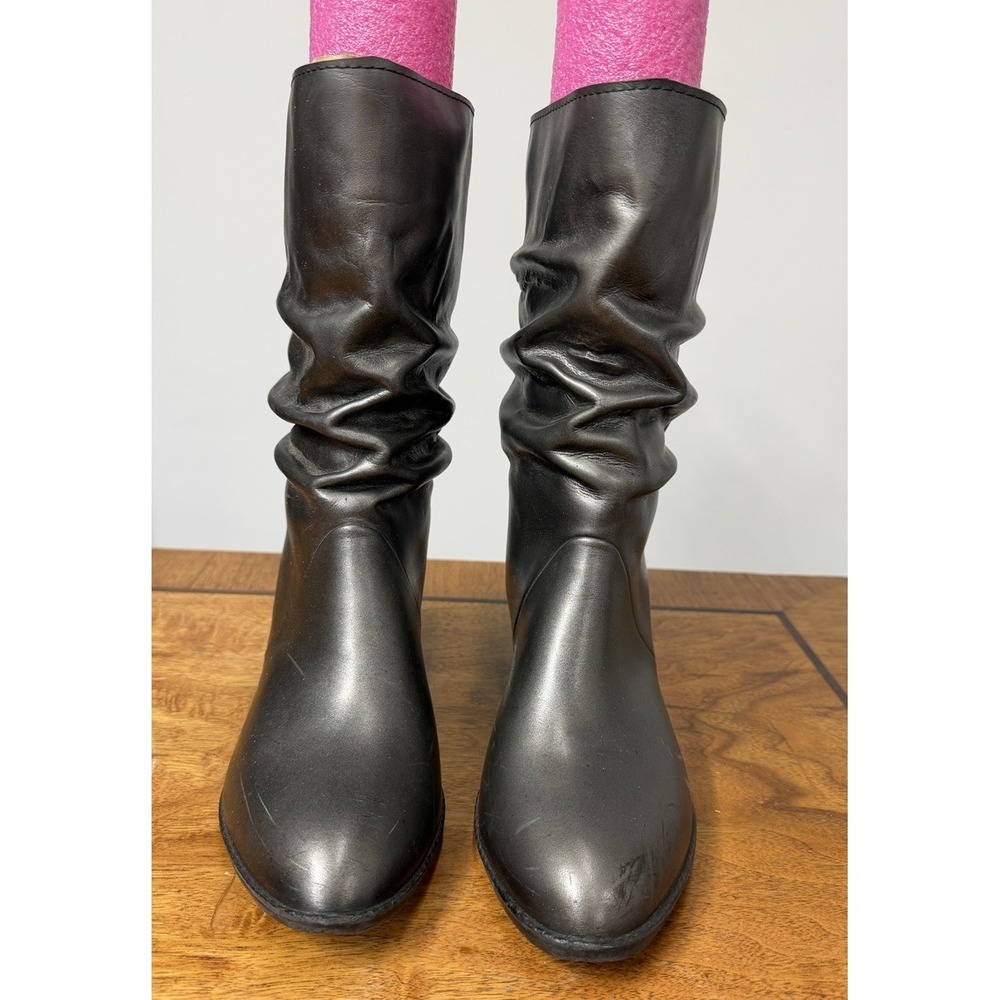 VTG 60s 70s Silver 9 Rubber Molded Insulated Fur Waterproof Rain Snow Heel Boots